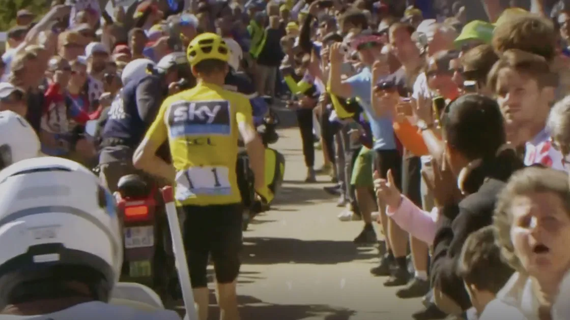 Froome à pied dans le Mont Ventoux