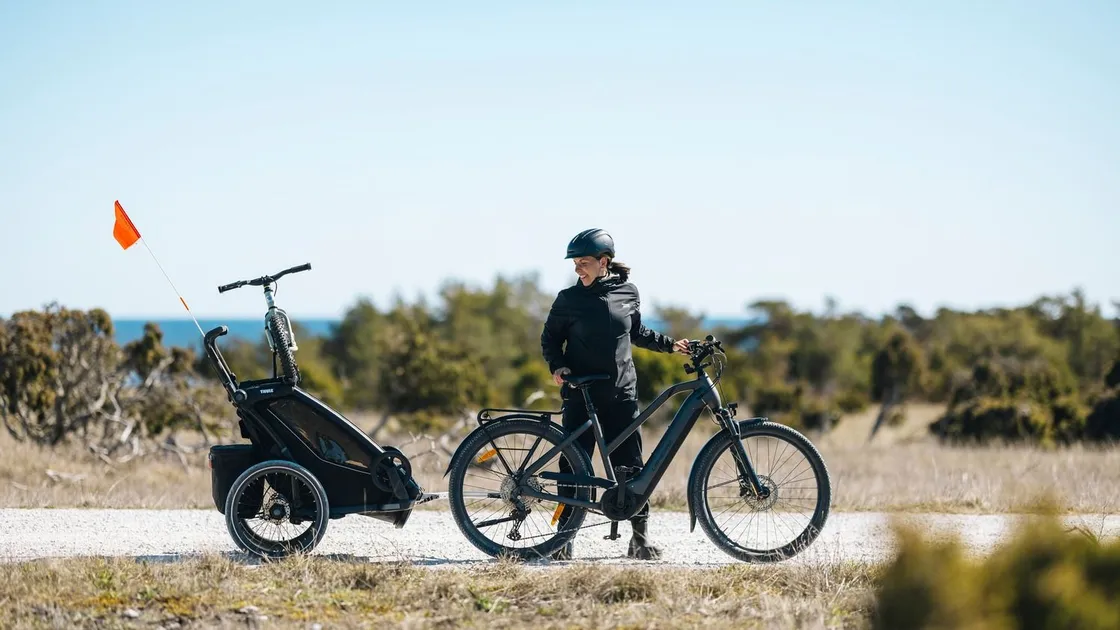 La remorque vélo permet de transporter ses enfants