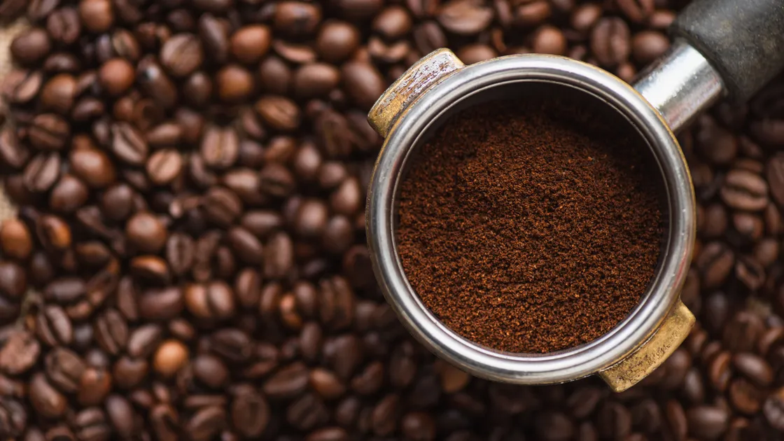 Grains de café moulus et entiers
